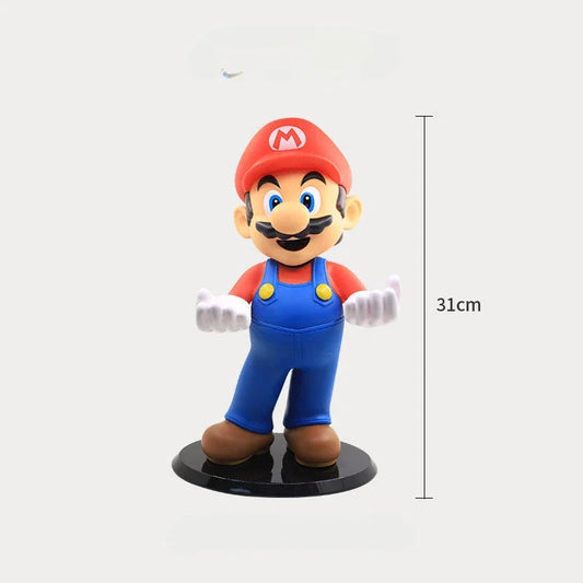 Figurine Mario™ de 31 cm servant de support manette ou téléphone. Accessoire gaming rétro parfait pour PS5, Switch, iPad ou déco geek stylée.