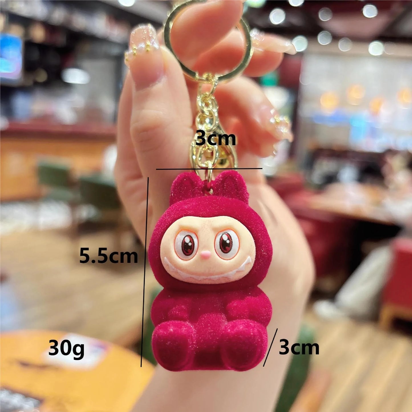Porte-clé Labubu Kawaii – Peluche mignonne tendance 2025 Accessoire sac & cadeau original